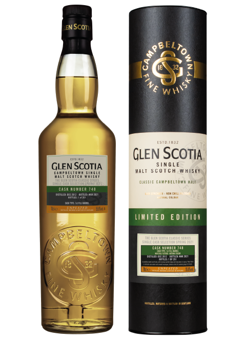 Glen Scotia Vintage 2012 Bourbon Flasche mit Verpackung