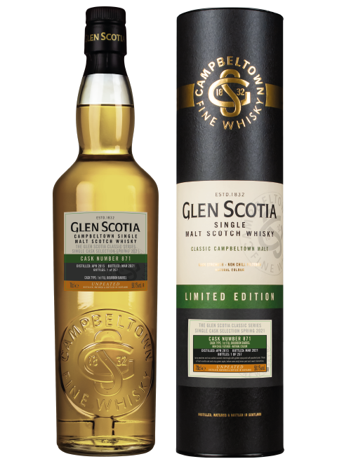 Glen Scotia Vintage 2015 Bourbon Flasche mit Verpackung
