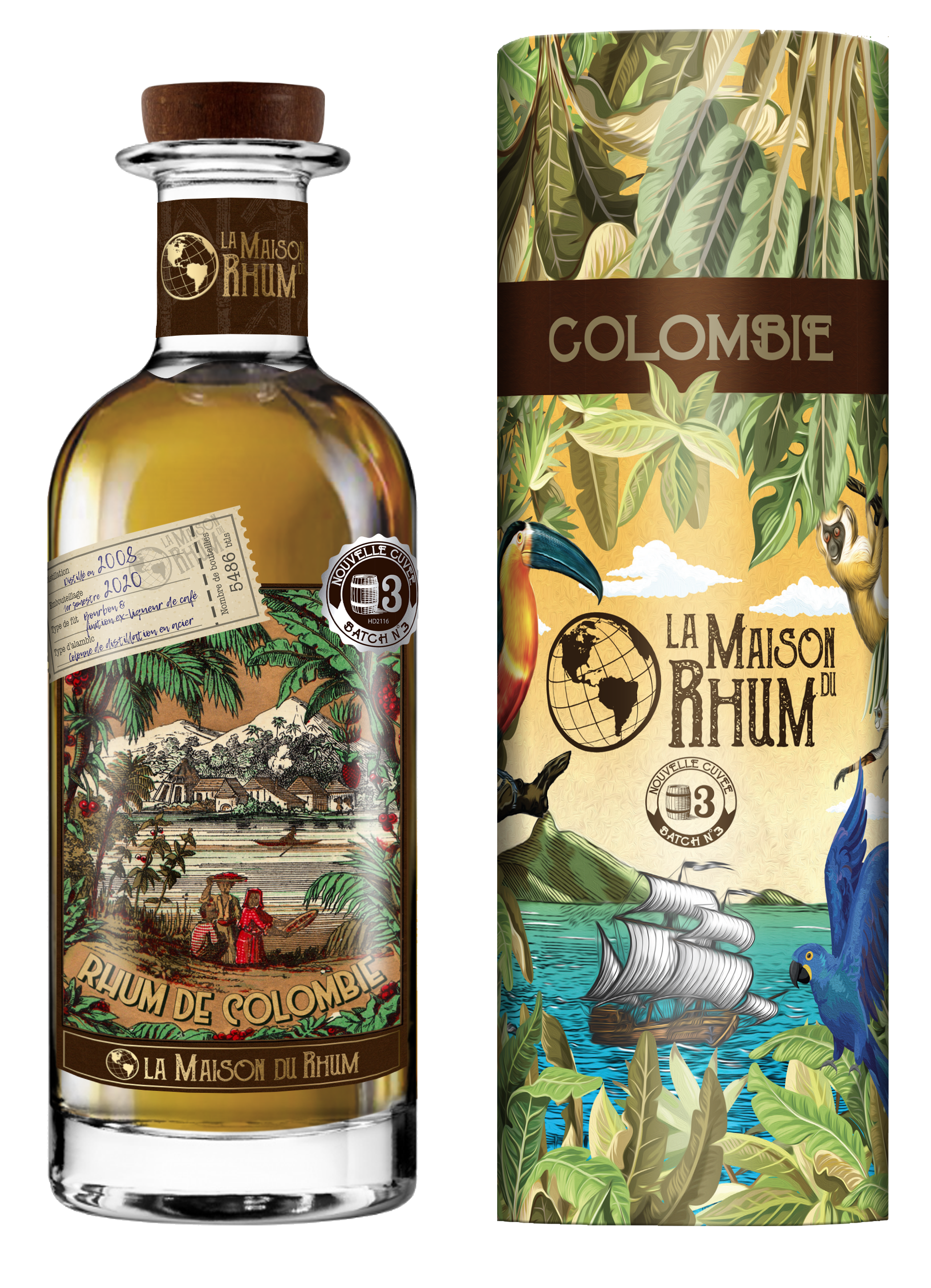 Flasche und Geschenkverpackung La Maison du Rhum Kolumbien