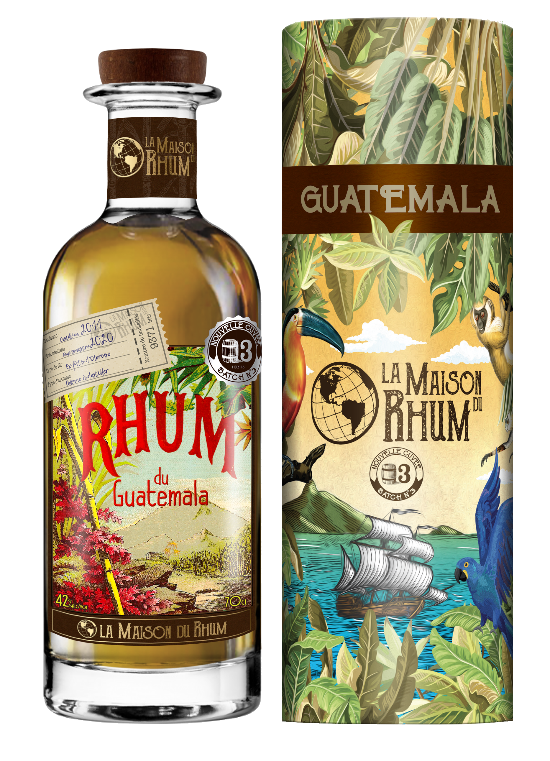 Flasche und Geschenkverpackung La Maison du Rhum Guatemala