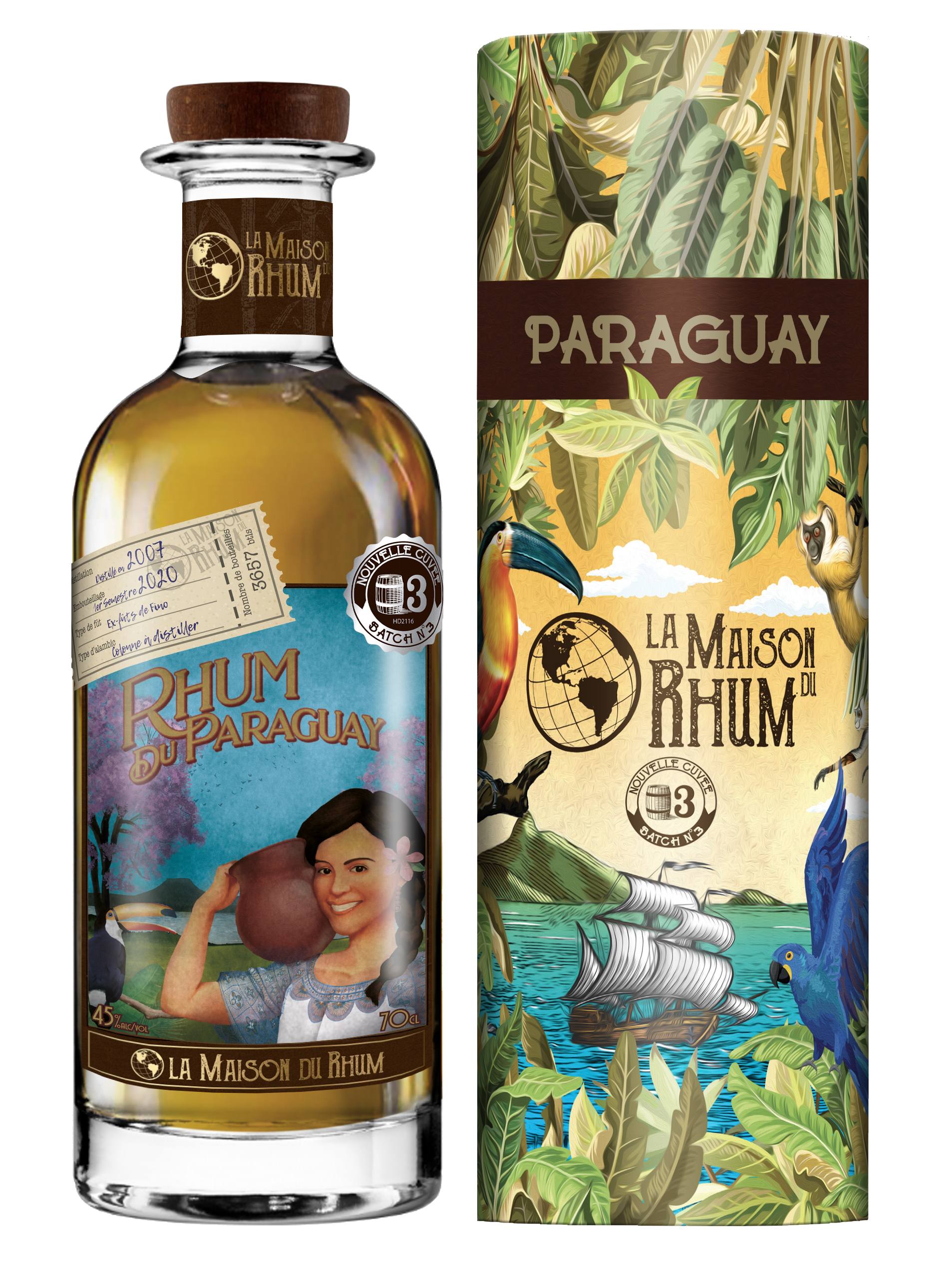 Flasche und Geschenkverpackung La Maison du Rhum Paraguay