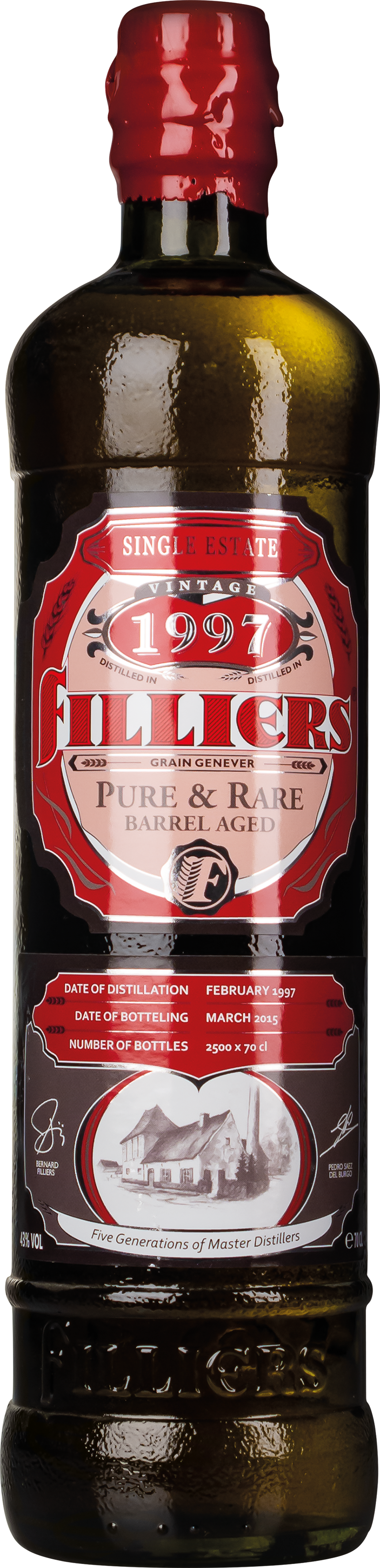 Flasche Filliers Genever Pure & Rare 1997