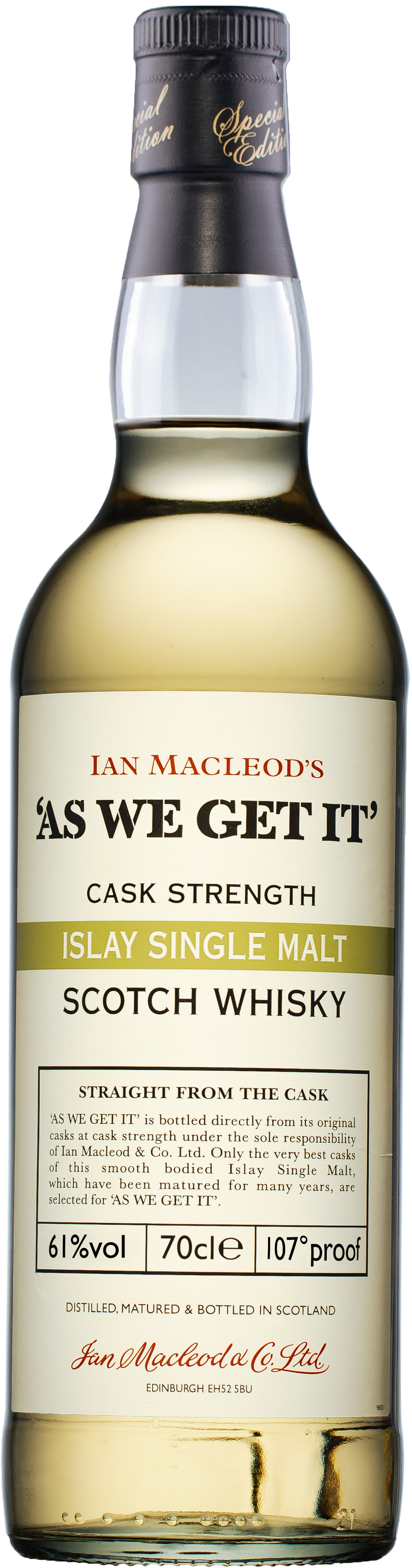 As We Get it Islay Single Malt Scotch Whisky