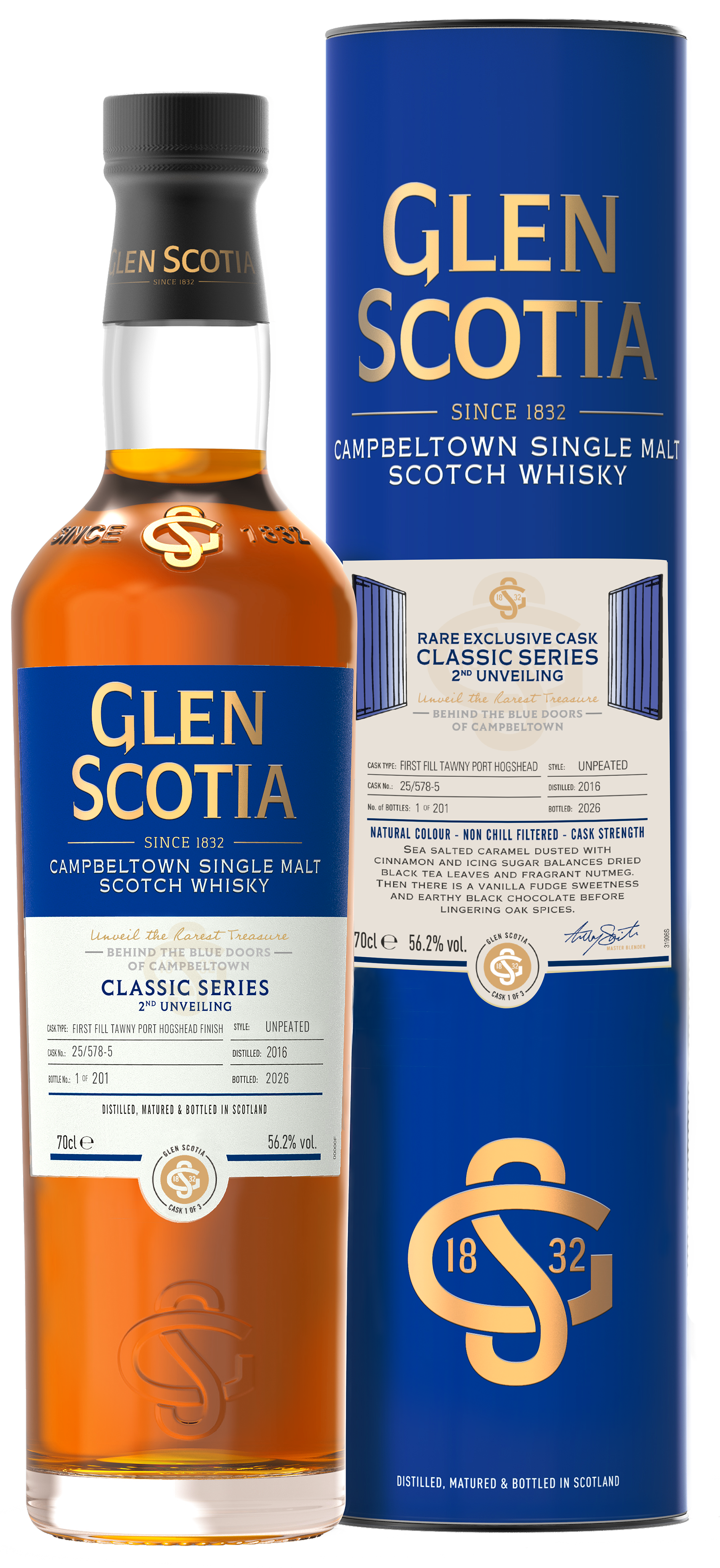 Glen Scotia Classic Series · Cask 1 of 3 · Vintage 2016 · 1st Fill Tawny Port