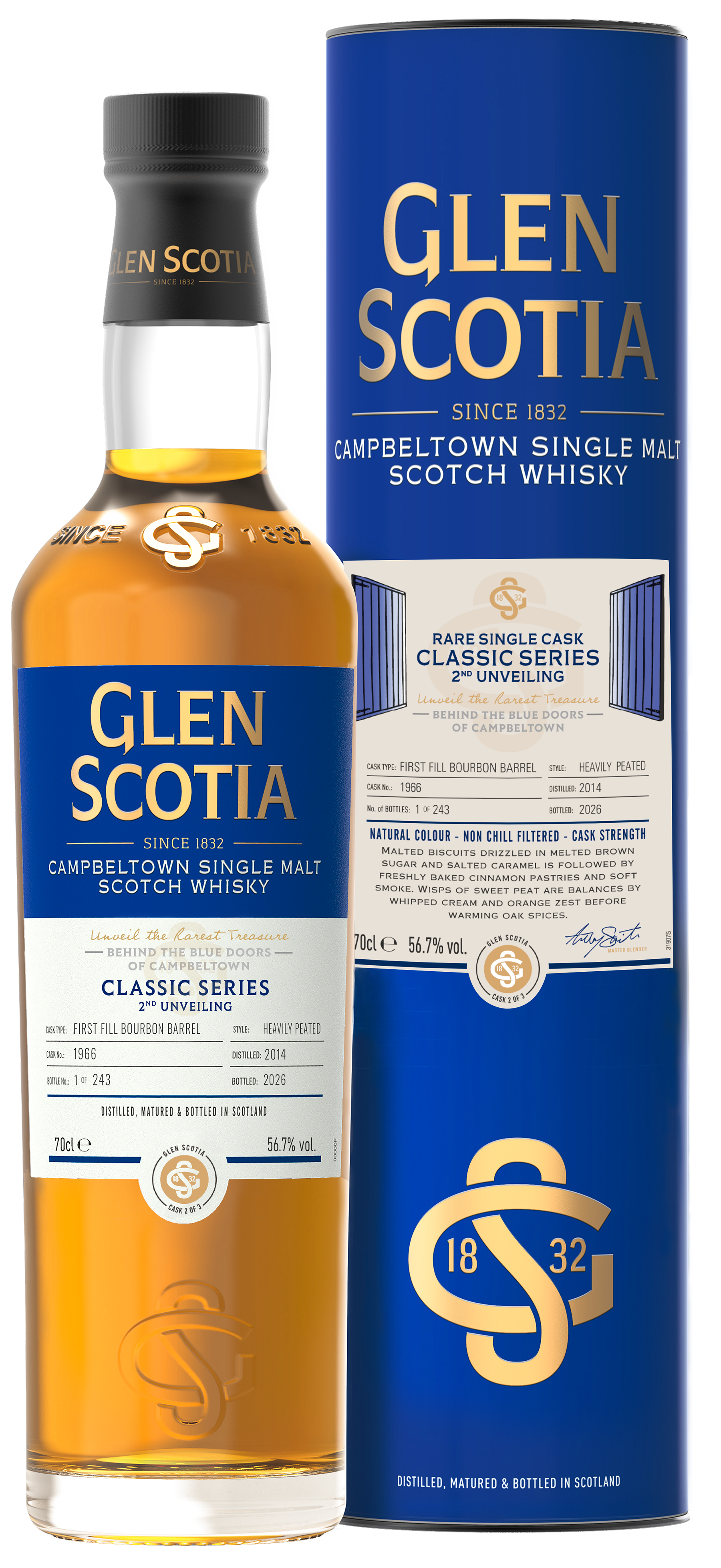 Glen Scotia Classic Series · Cask 2 of 3 · Vintage 2014 · Heavily Peated
