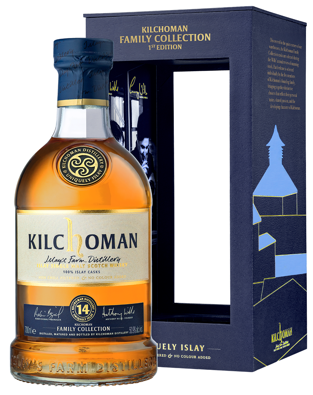 Kilchoman 14 Jahre Bourbon Cask Matured · 100% Islay – Rockside Barley 20 ppm · Family Collection Series