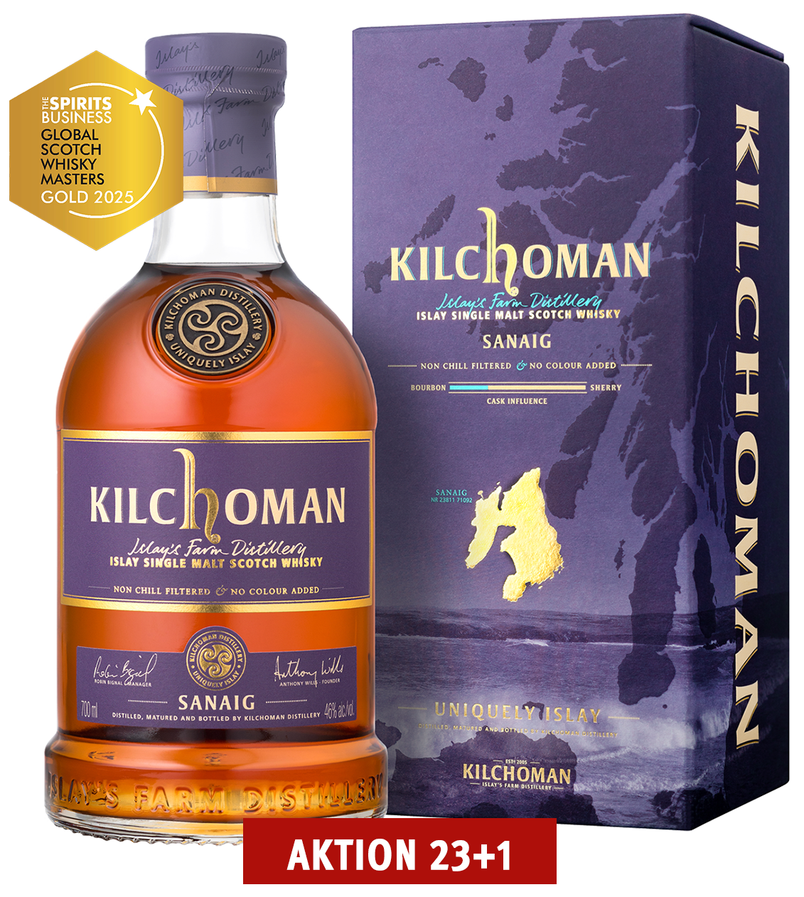 Kilchoman Sanaig · Aktion 23+1