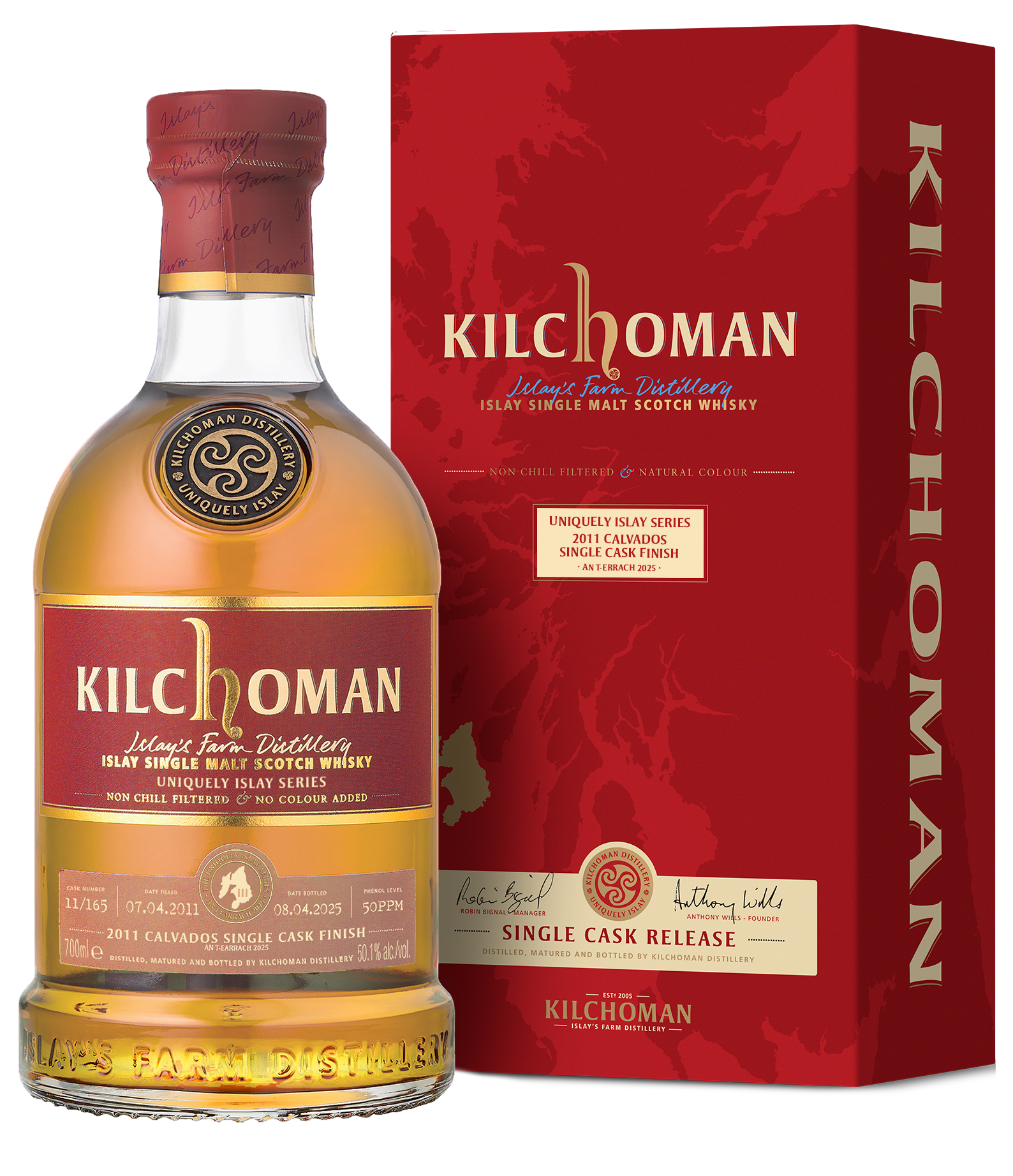 Kilchoman Uniquely Islay 2025 · An T-Earrach 2011 Calvados Single Cask Finish