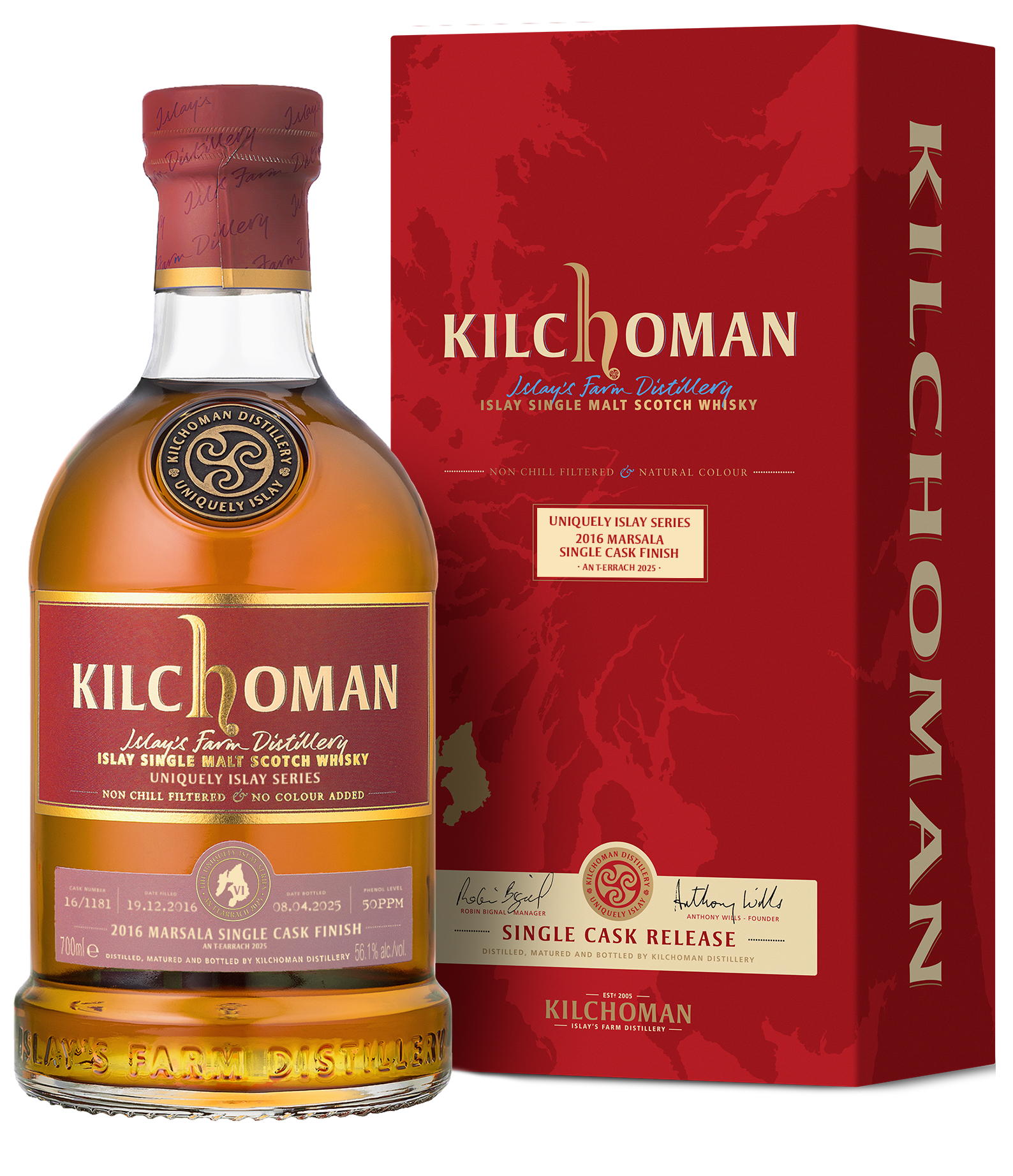 Kilchoman Uniquely Islay 2025 · An T-Earrach 2016 Marsala Single Cask Finish