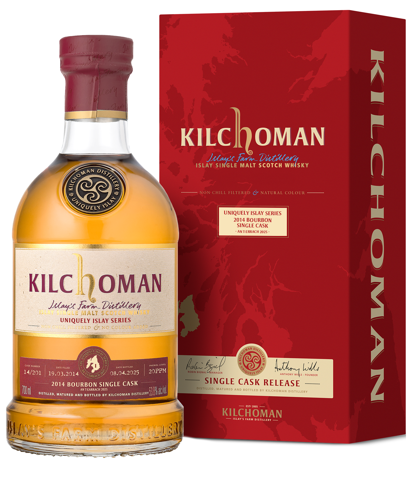 Kilchoman Uniquely Islay 2025 · An T-Earrach 2014 100% Islay Bourbon Cask Vollfassreifung