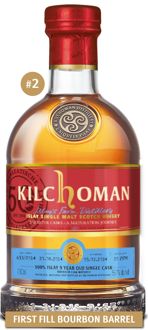 Kilchoman 100% Islay 9 Years - Sister Cask 653/2014