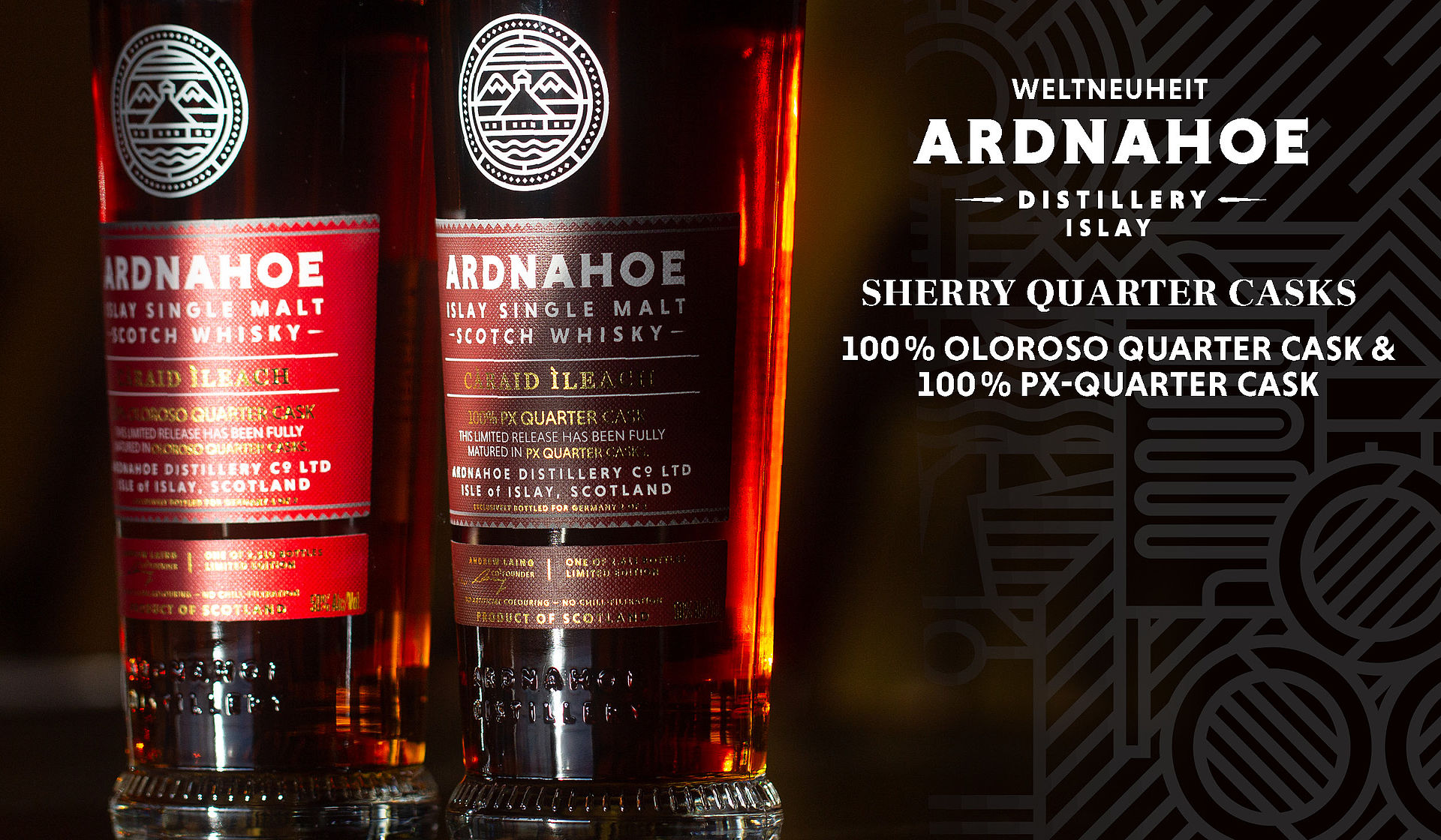 Ardnahoe Sherry Quarter Casks · Oloroso & PX Vollfassreifungen · Limited Editions