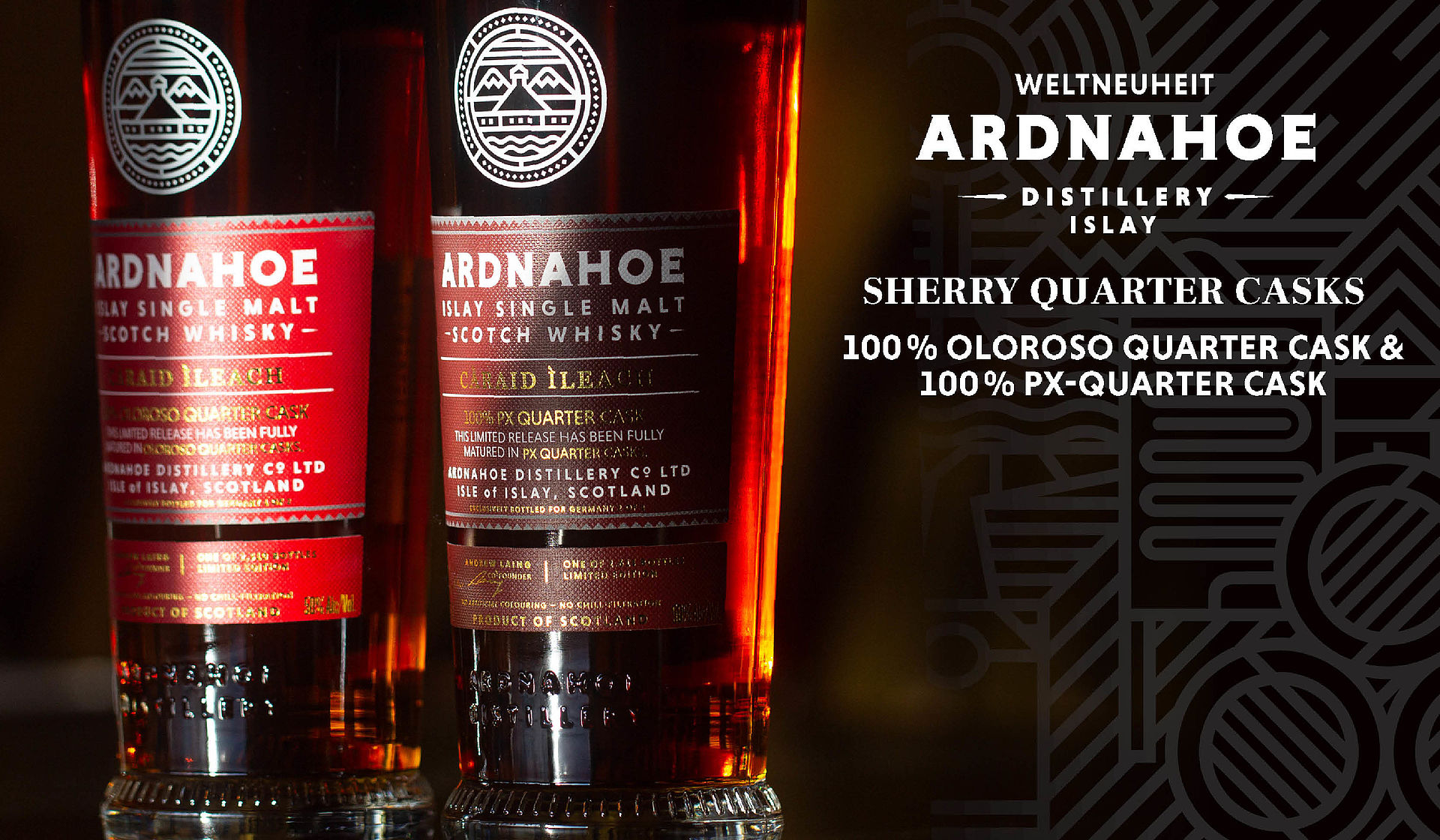 Ardnahoe Sherry Quarter Casks · Oloroso & PX Vollfassreifungen · Limited Editions