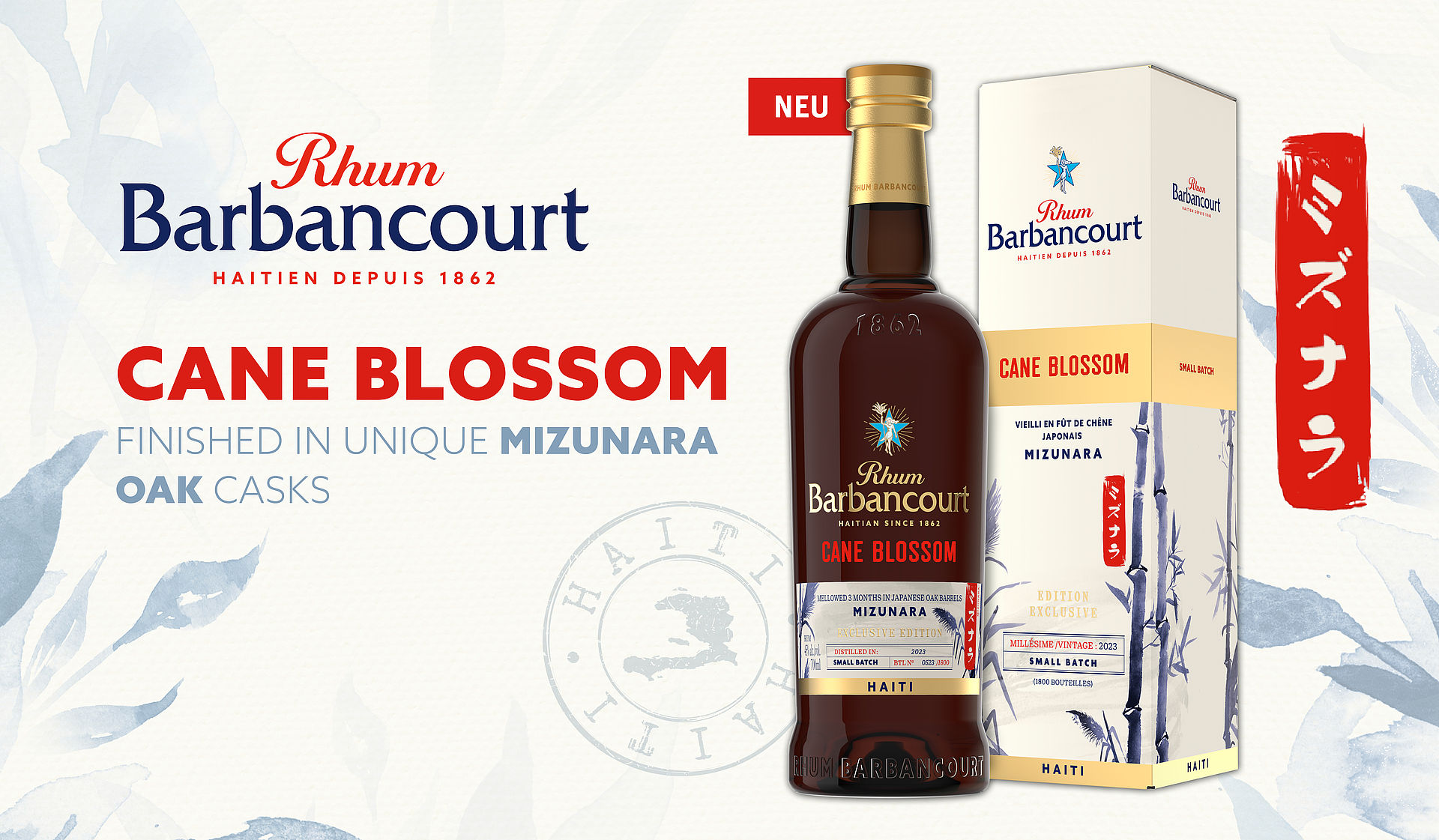 Rhum Barbancourt Cane Blossom · Mizunara Oak Cask Finish
