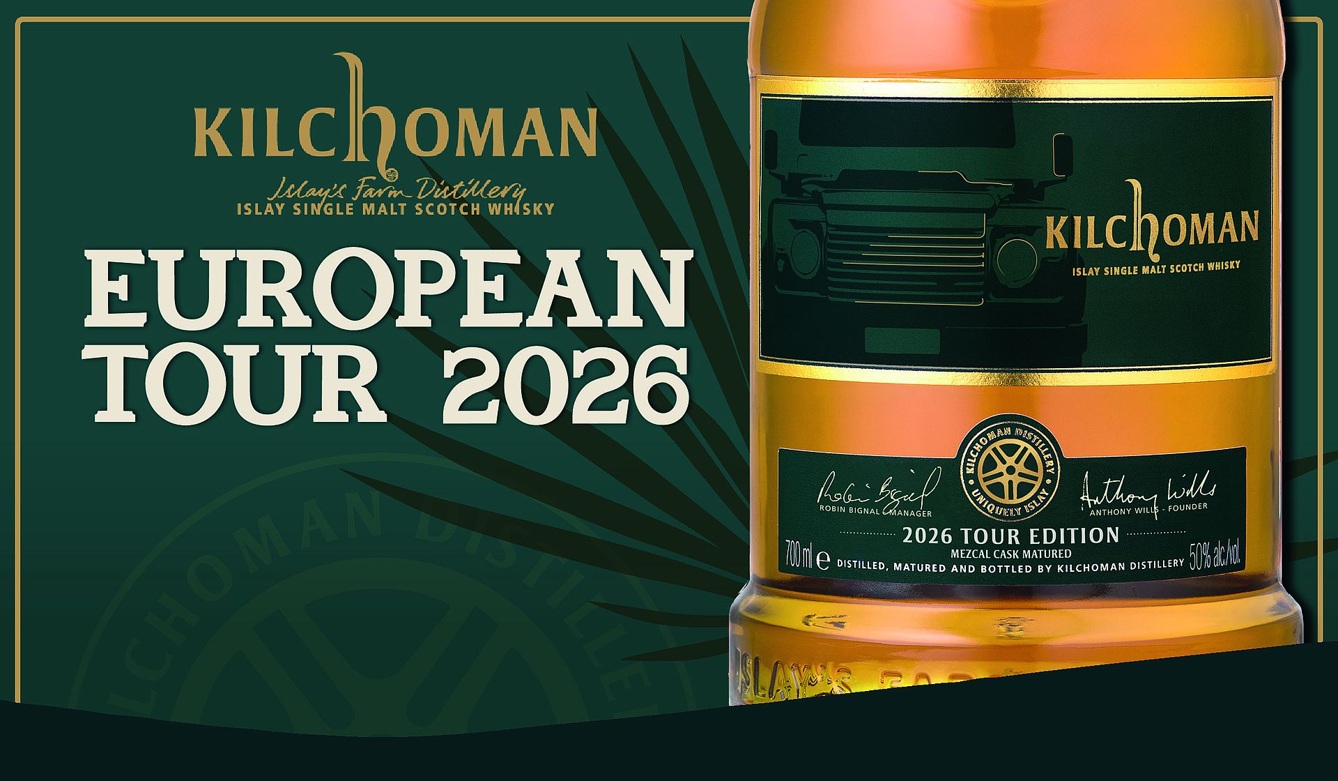 Kilchoman European Tour 2026 · JETZT TICKETS SICHERN!