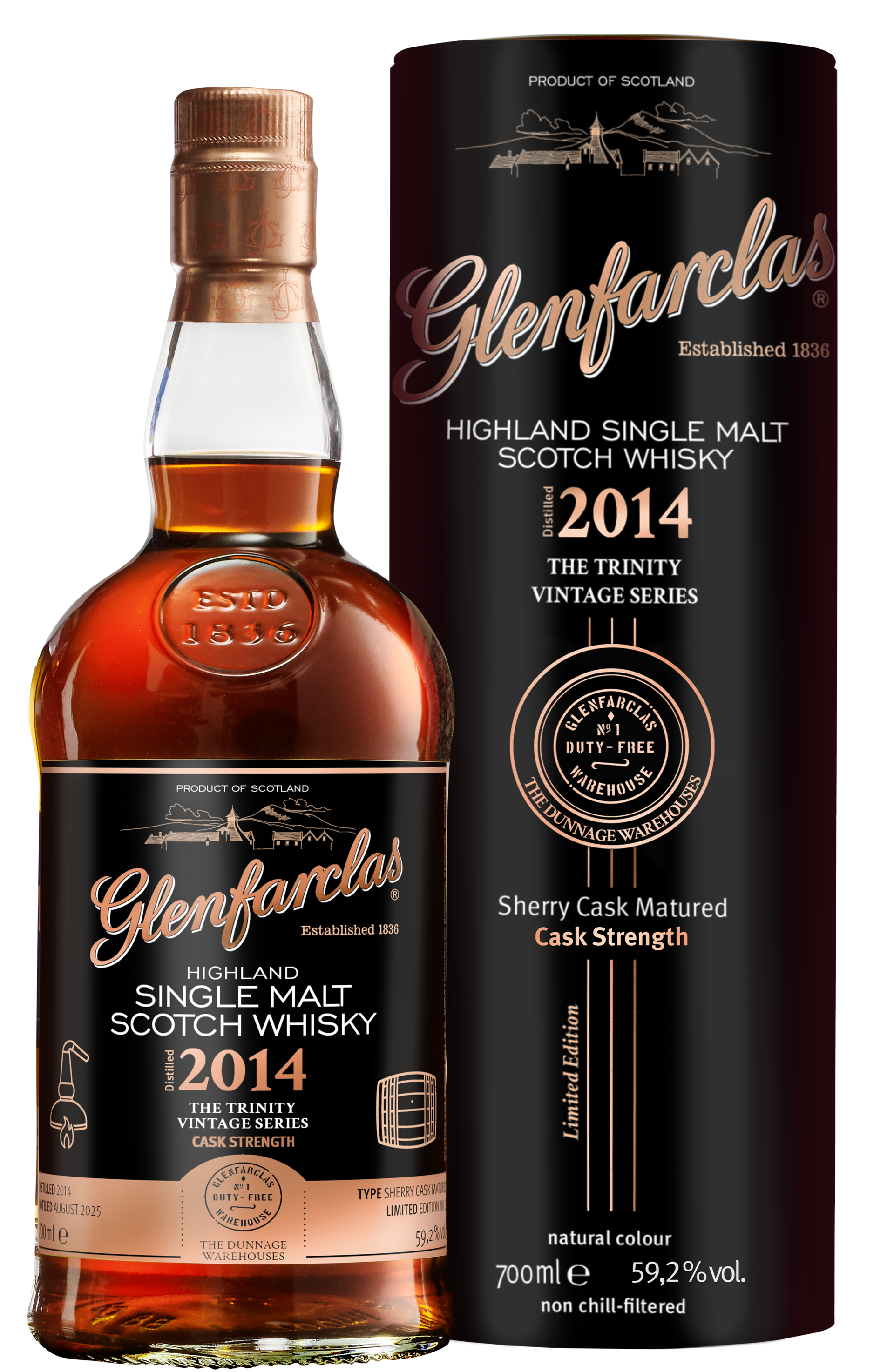 Glenfarclas · The Trinity Vintage Series No. 2 · The Dunnage Warehouses · Vintage 2014