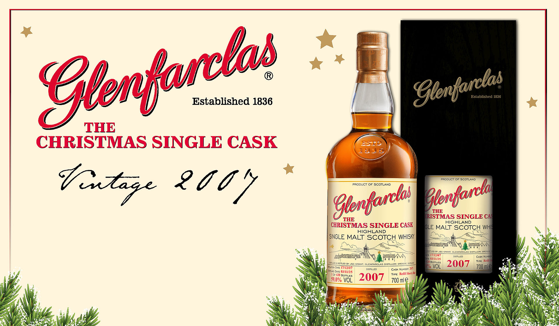 Erstmalig: Glenfarclas The Christmas Single Cask · Vintage 2007