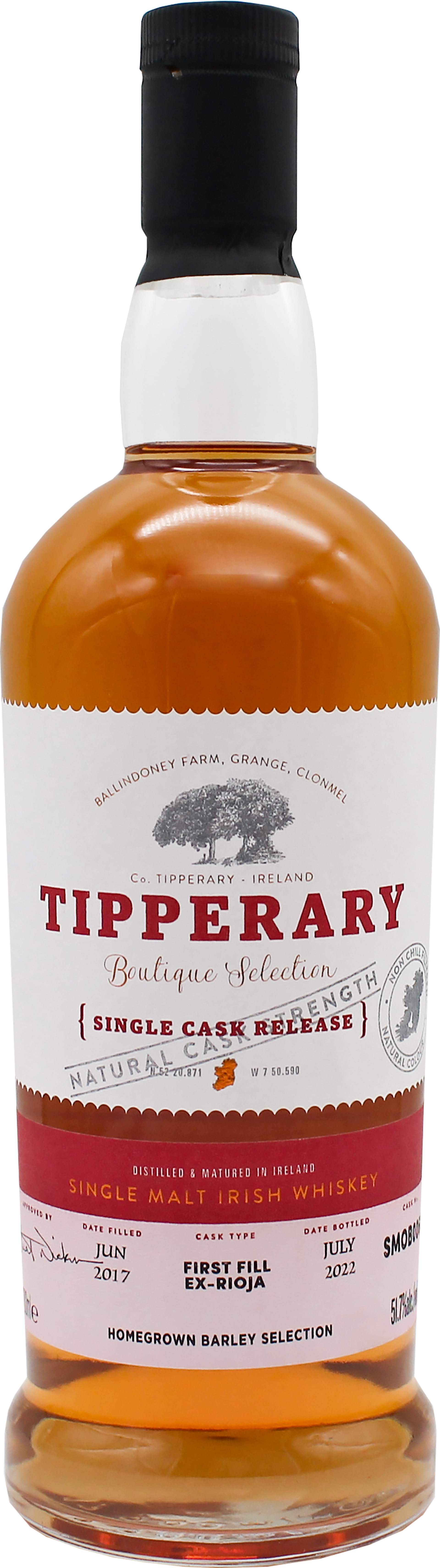 Tipperary Vintage 2017 Single Cask Homegrown Barley