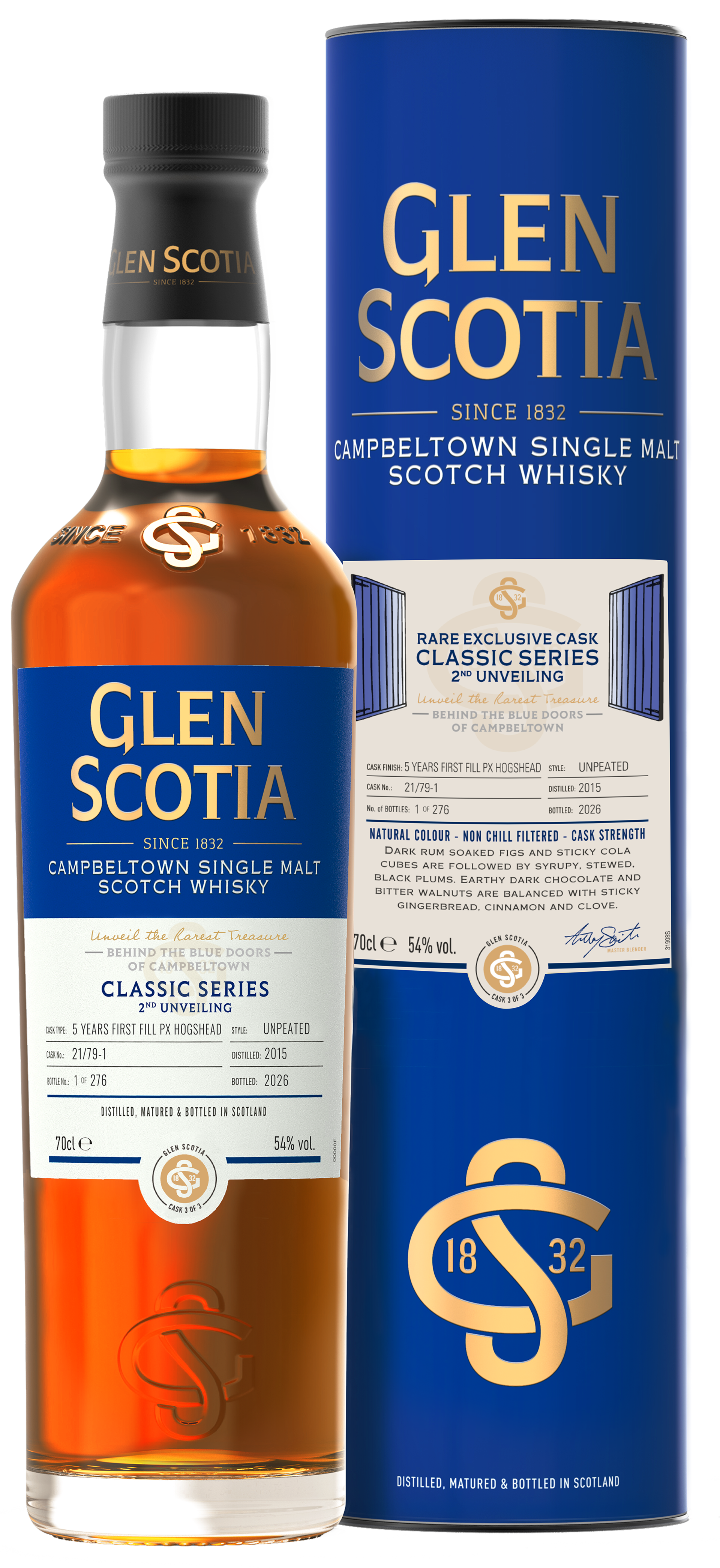 Glen Scotia Classic Series · Cask 3 of 3 · Vintage 2015 · 1st Fill PX