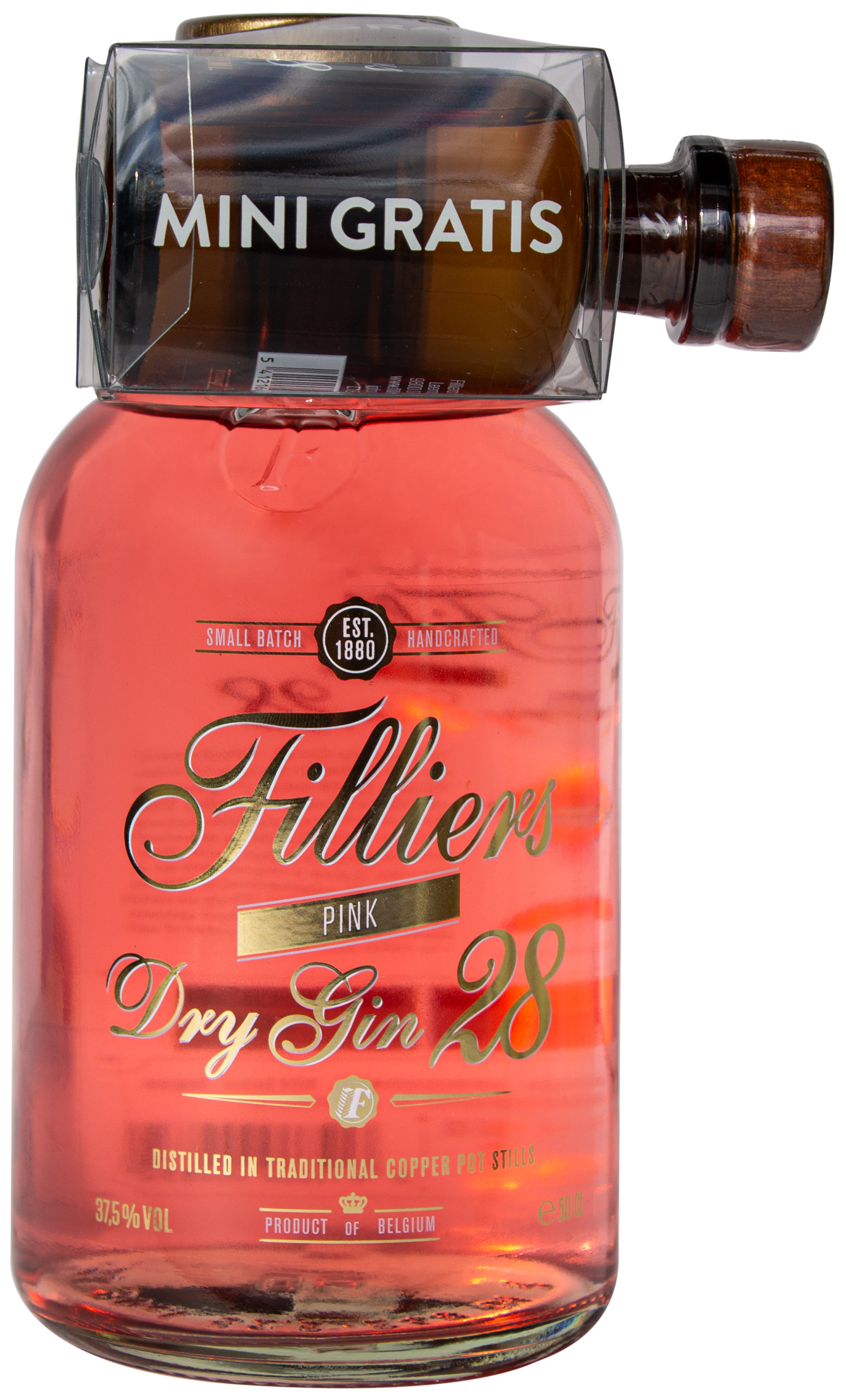 Filliers Dry Gin 28 Pink mit Miniatur