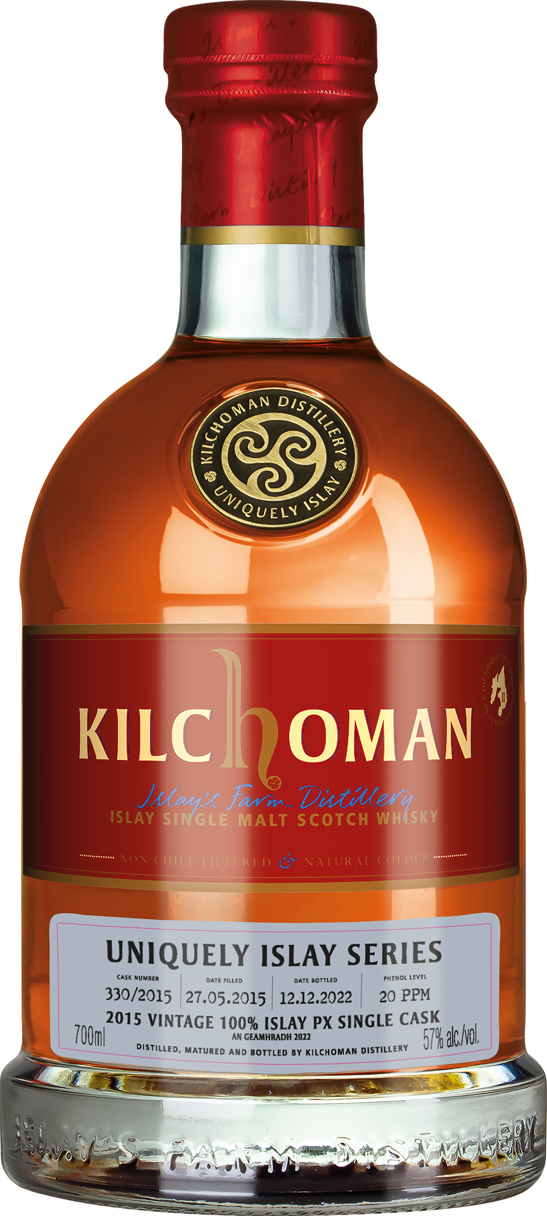 Kilchoman Uniquely Islay Series - 2015 Vintage 100 % Islay PX Single Cask